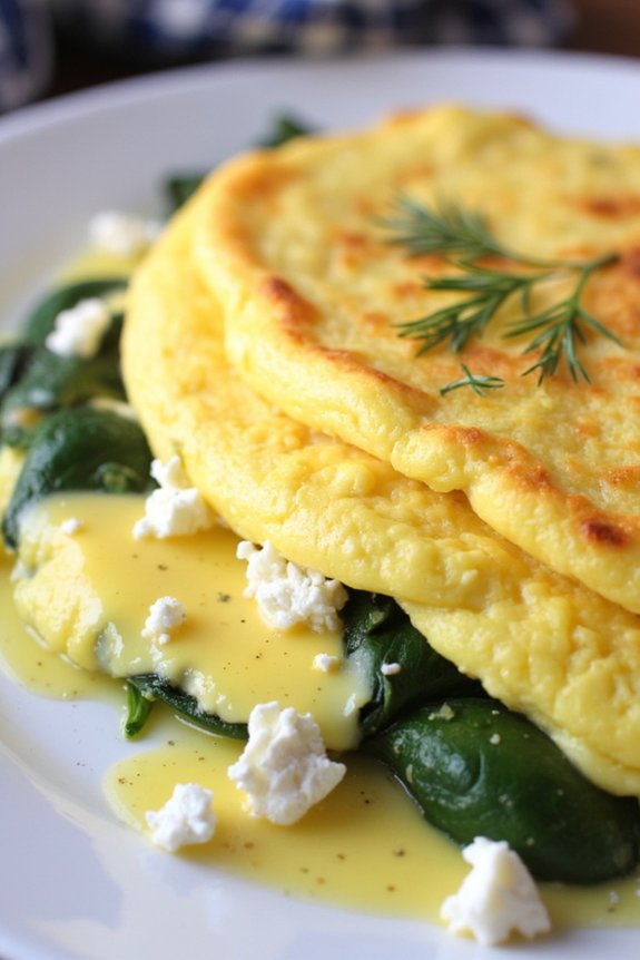 spinach feta omelette recipe