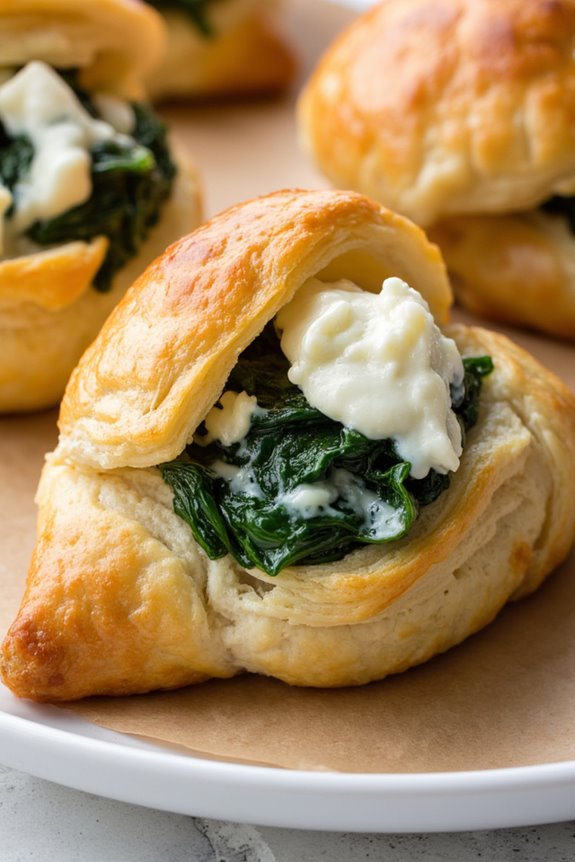 spinach goat cheese pastries