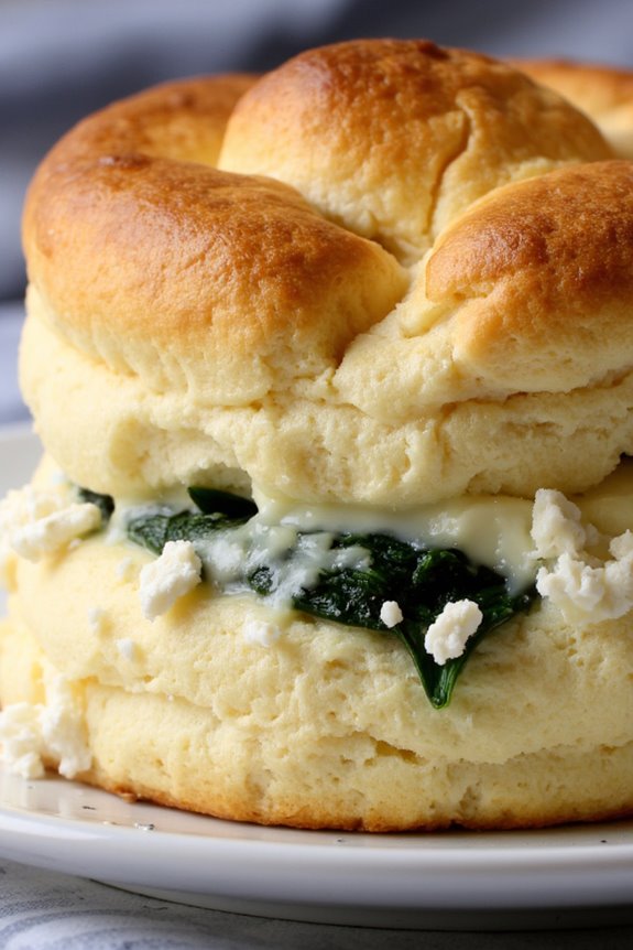 spinach goat cheese souffl
