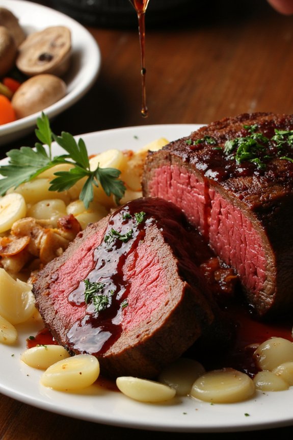 tenderloin steak with reduction