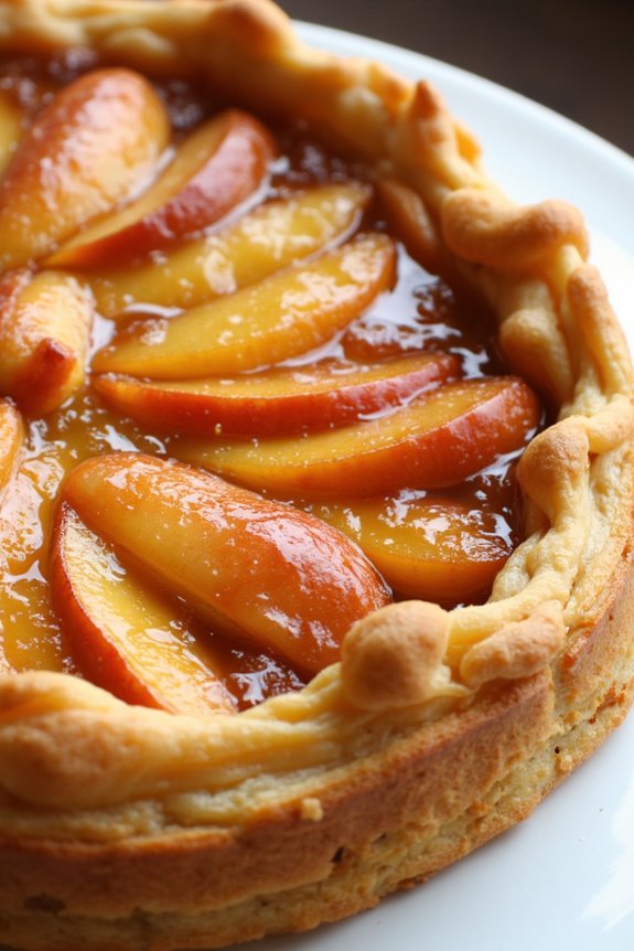 upside down caramelized apple tart