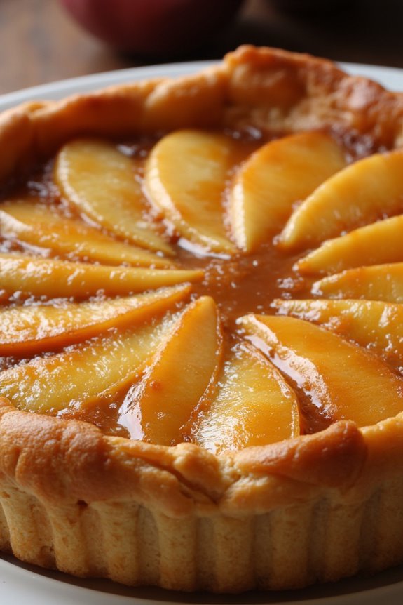 upside down caramelized apple tart