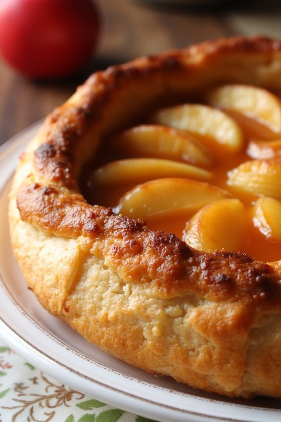 upside down caramelized apple tart
