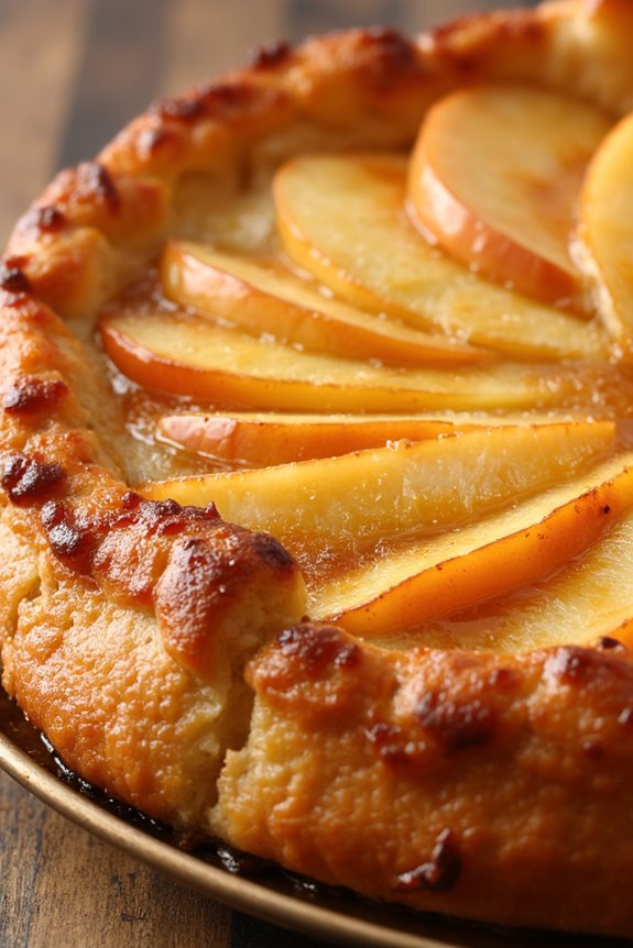 upside down caramelized apple tart
