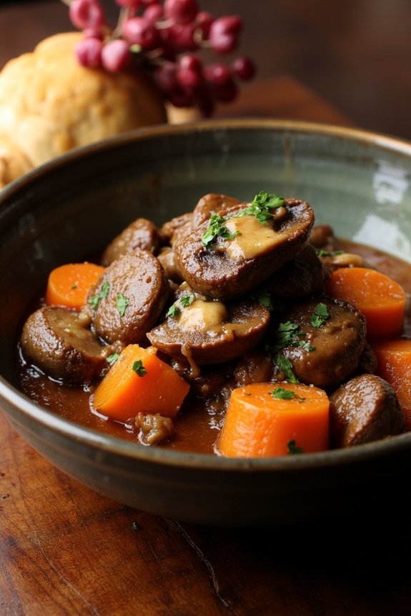 vegan mushroom bourguignon delight