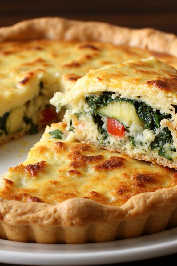 vegetable quiche with flexibility