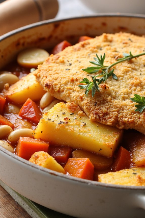 vegetarian cassoulet with vegetables