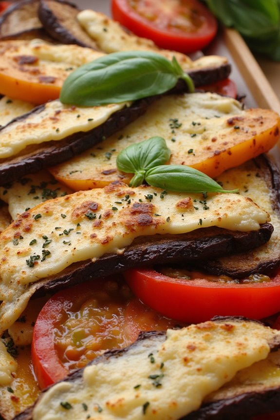 vegetarian eggplant layered delight