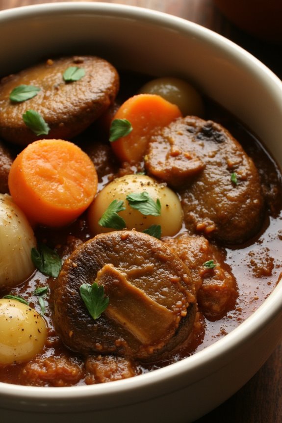 vegetarian mushroom bourguignon recipe