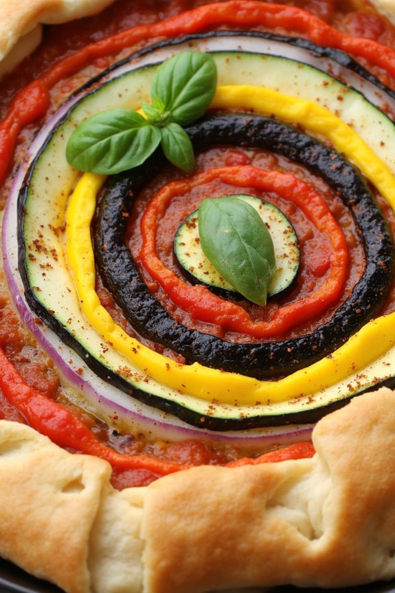 vegetarian puff pastry tart