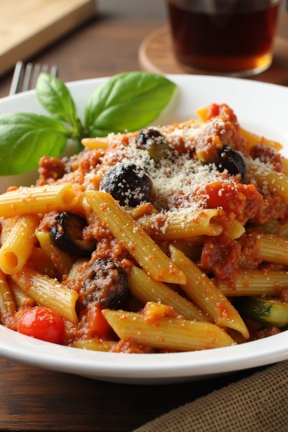 vegetarian ratatouille pasta recipe