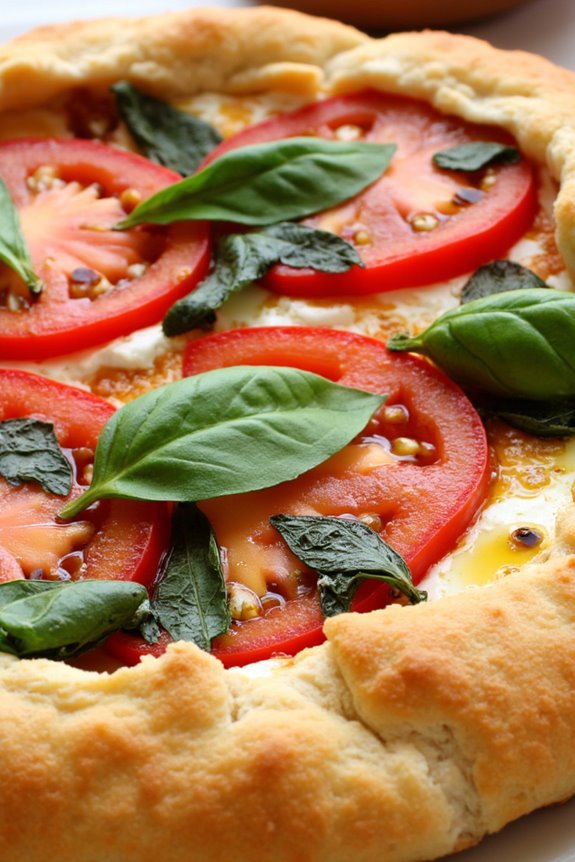 vegetarian tomato basil tart