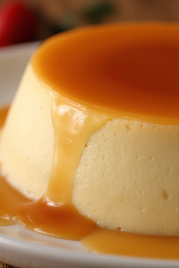 velvety custard with caramel