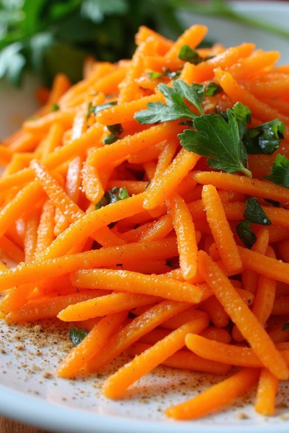vibrant carrot coriander salad