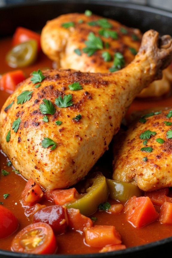 vibrant french chicken dish