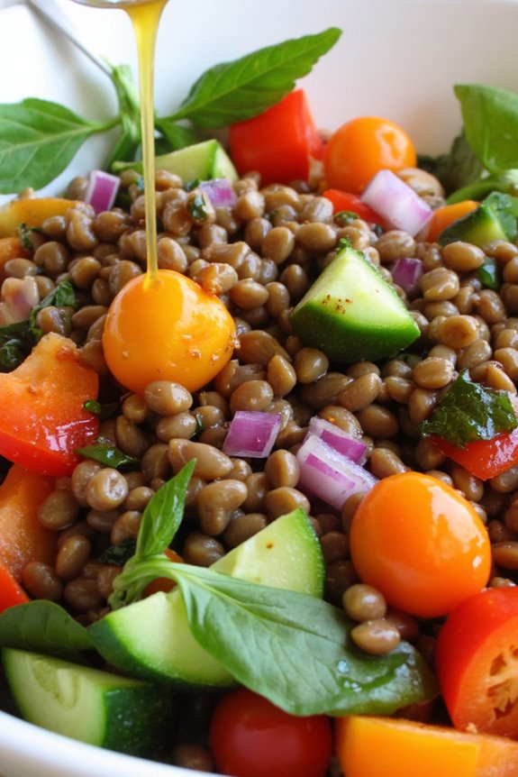 wholesome vibrant lentil salad