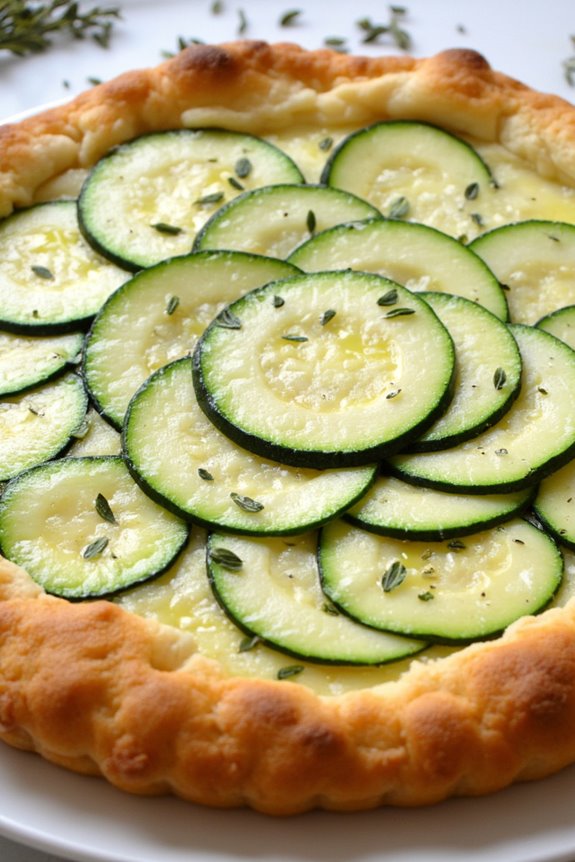 zucchini lemon thyme tart
